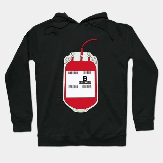 B Negative Blood Bag Hoodie by DiegoCarvalho